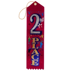 Award Ribbon - Second Place Red 7" (EACH)