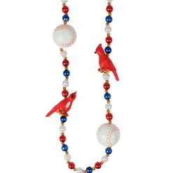Beads - Baseballs and Cardinals 42" (6 PACK)
