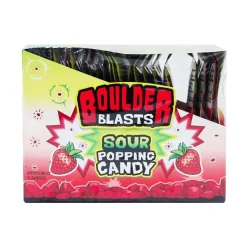 Boulder Blasts Sour Popping Candy - Strawberry (24 PACK)
