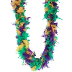 Chandelle Feather Boa - Mardi Gras Color Mix 6' (EACH)