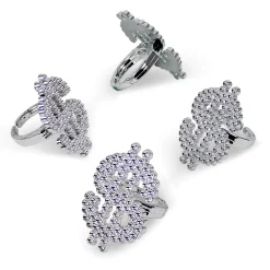 Child Size Silver Plated Dollar Sign Rings 1.25" (144 PACK)
