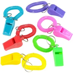 Coiled Bracelet Whistle Keychain Assortment (DZ)