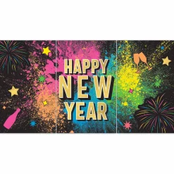 Countdown Glow Happy New Year Banner 33.5" x 65" (EACH)