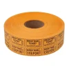 Double Roll Raffle Tickets - Orange 2000 Roll (EACH)