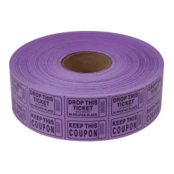 Double Roll Raffle Tickets - Purple 2000 Roll (EACH)