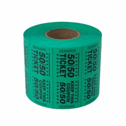 Double Roll 50/50 Tickets - Green 1000 Roll (EACH)