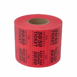 Double Roll 50/50 Tickets - Red 1000 Roll (EACH)