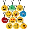 Emoticon Keychain Clip Assortment 2.75" (24 PACK)