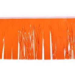 Float Drape - Vinyl Fringed 15" x 10' Orange (EACH)