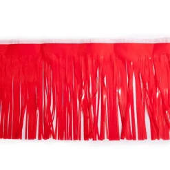Float Drape - Vinyl Fringed 15" x 10' Red (EACH)