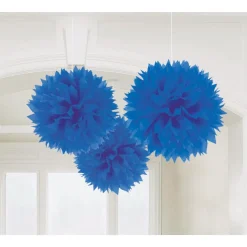 Fluffy Decorations Blue 16" (3 PACK)