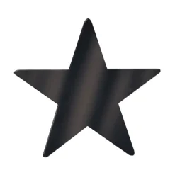 Foil Star Cutout - Black 9" (EACH)
