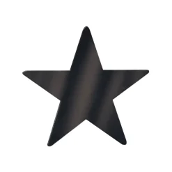 Foil Star Cutout - Black 5" (EACH)