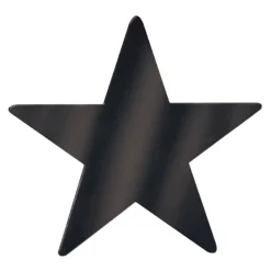 Foil Star Cutout - Black 12" (EACH)