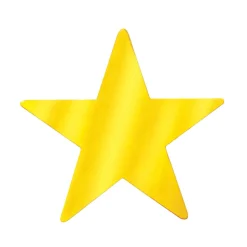 Foil Star Cutout - Gold 9" (EACH)