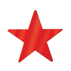 Foil Star Cutout - Red 5" (EACH)