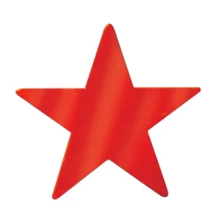 Foil Star Cutout - Red 9" (EACH)