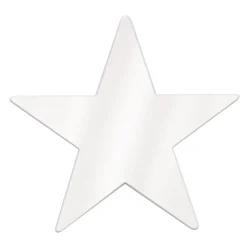 Foil Star Cutout - White 12" (EACH)