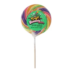 Giant Sour Apple Carnival Lollipop 4.25"