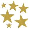 Glittered Foil Star Cutouts 5"-12" (6 PACK)