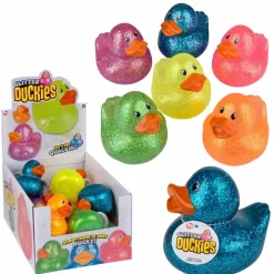 Glitter Rubber Duck Assortment 3.75" (DZ)