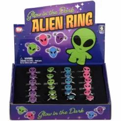 Glow In The Dark Alien Ring Assortment .5