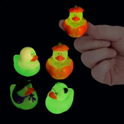 Glow In The Dark Mini Halloween Rubber Duckling Assortment 1" (DZ)