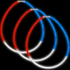 Glow Necklaces - Red White Blue 22"(50 PACK)