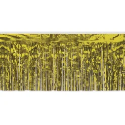 Gold 1-Ply Metallic Fringe Drape 15" x 10' (EACH)