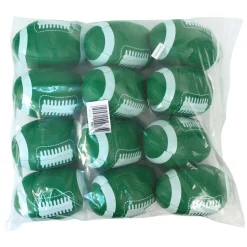 Green and White Vinyl Footballs 6" (DZ)
