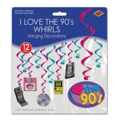 I Love The 90's Whirls 17.5" - 32" (12 PACK)