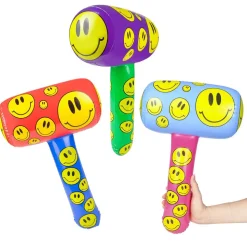 Inflate Smile Face Mallet Assortment 22" (DZ)