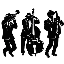 Jazz Musician Cutouts 18" (3 PACK)
