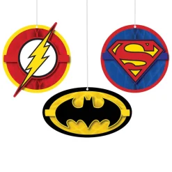 Justice League Honeycomb Decorations (3 PACK)