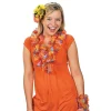 Lei - Polyester Bright Ruffle Petal Flowers 38" (DZ)