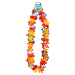 Lei - Polyester Bright Ruffle Petal Flowers 38" (DZ)
