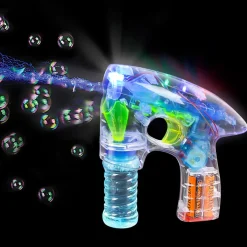 Light Up Bubble Gun Assorted 7" (EACH)