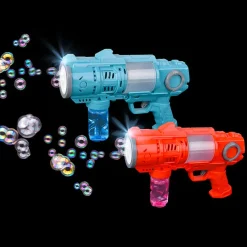 Light Up Bubble Space Rifle With Sound Assorted 9.25