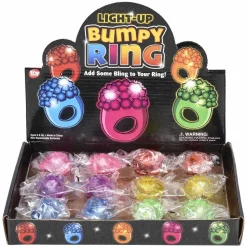 Light Up Bumpy Ring Assortment 1.5" (DZ)