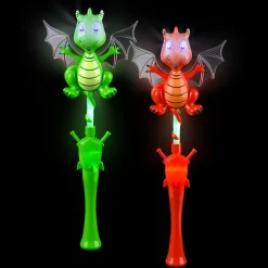 Light Up Dragon Wand Assorted 17" (EACH)