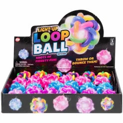 Light Up Loop Ball Backpack Clip Assortment 1.5" (24 PACK)