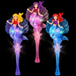 Light Up Mermaid Shell Wand Assorted 16