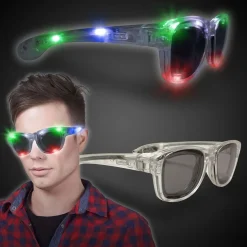 Light Up Multicolor Retro Sunglasses (EACH)