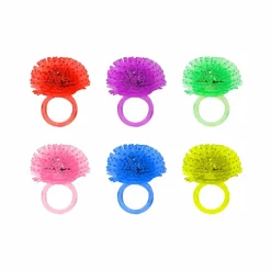 Light Up Puffer Ring Assortment 1" (24 PACK)