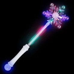 Light Up Snowflake Scepter Wand 16" (EACH)