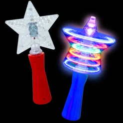 Light Up Star Magic Wand Assorted 10" (EACH)