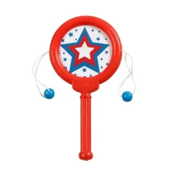 Mini Patriotic Plastic Spin Drums 4" (DZ)