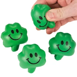 Mini Shamrock Foam Stress Toys 2" (24 PACK)