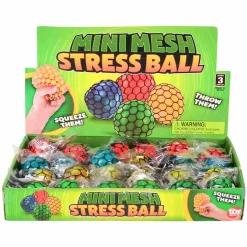 Mini Squeeze Mesh Stress Ball Assortment 1.5" (24 PACK)