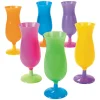 Neon Plastic Hurricane Glasses Assortment 14 oz (DZ)